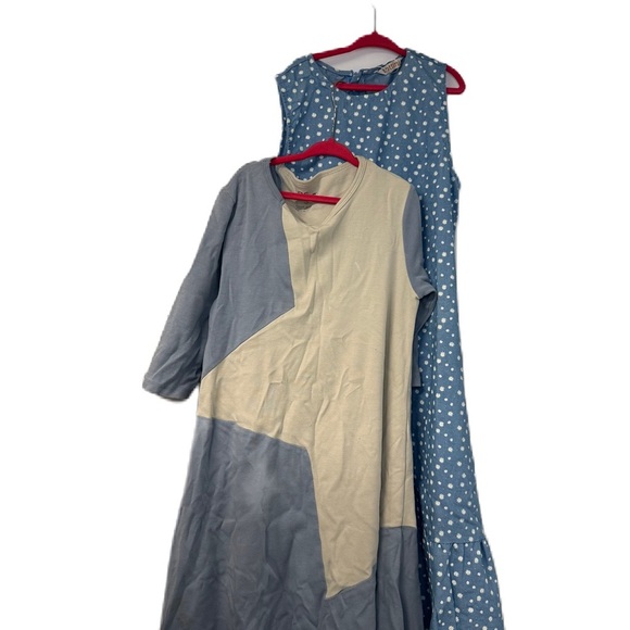 Girls bundle Blue Sleeveless A-Line Casual Dress 12/14 - Picture 1 of 5